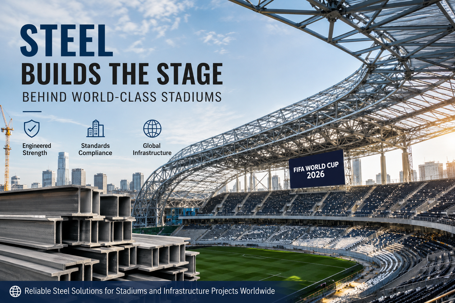 Laatste bedrijfsblogs Wereldkampioenschap voetbal 2026 toont het belang van staal in de moderne stadionbouw