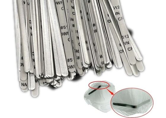 Van de de Neusstrook van het aluminiummasker de de Brugdraad voor Gezichtsmasker gooide Vaste 5mm