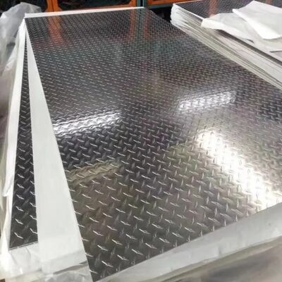5052 3003 Aluminiumloopvlak Diamond Plate Mill Finish 500mm